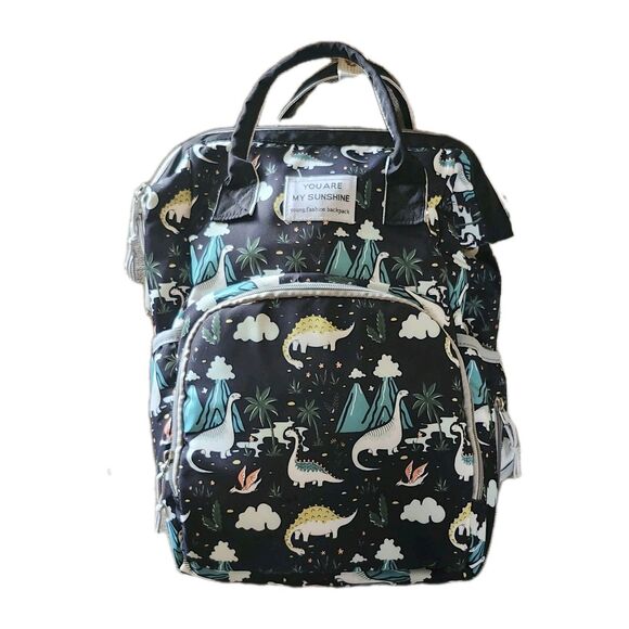 Young Fashion Backpack Handbags - You Are My Sunshine Dinosaur Diaper Bag Young Fashion Backpacks Navy Blue